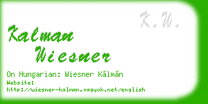 kalman wiesner business card